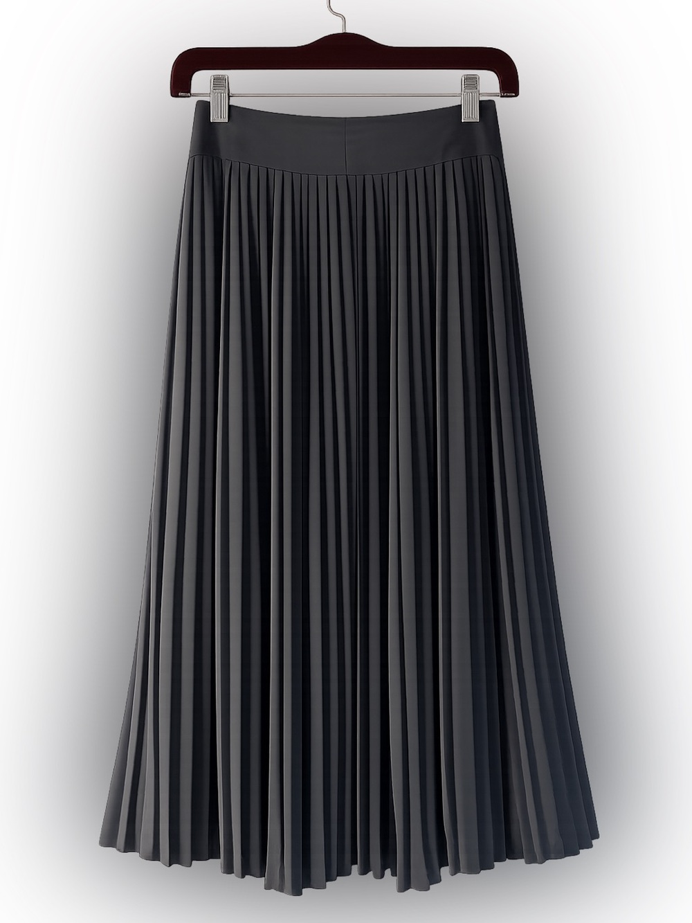 VTG Liz Claiborne Collection Black Pleated Midi Skirt 4 Quiet Luxury Old Money